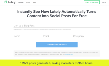 lately social post generator